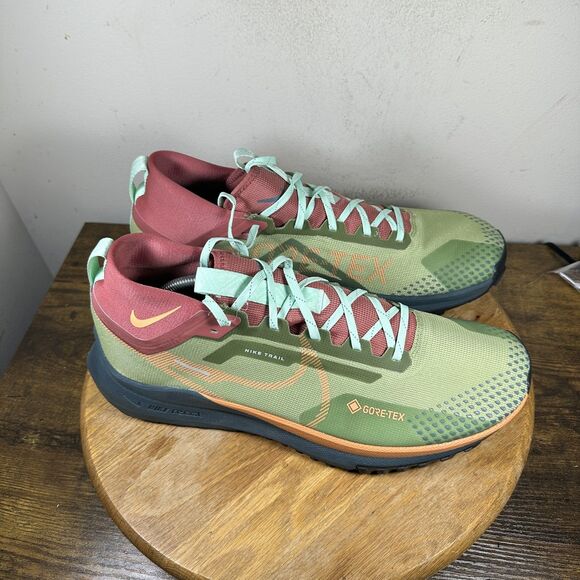 Nike Other - Nike Pegasus Trail 4 GORE-TEX Shoes Mens Size 13 Green Red Waterproof DJ7926-300